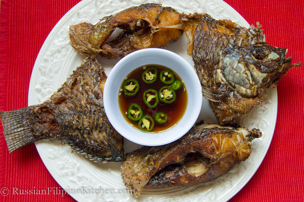 fried tilapia slices
